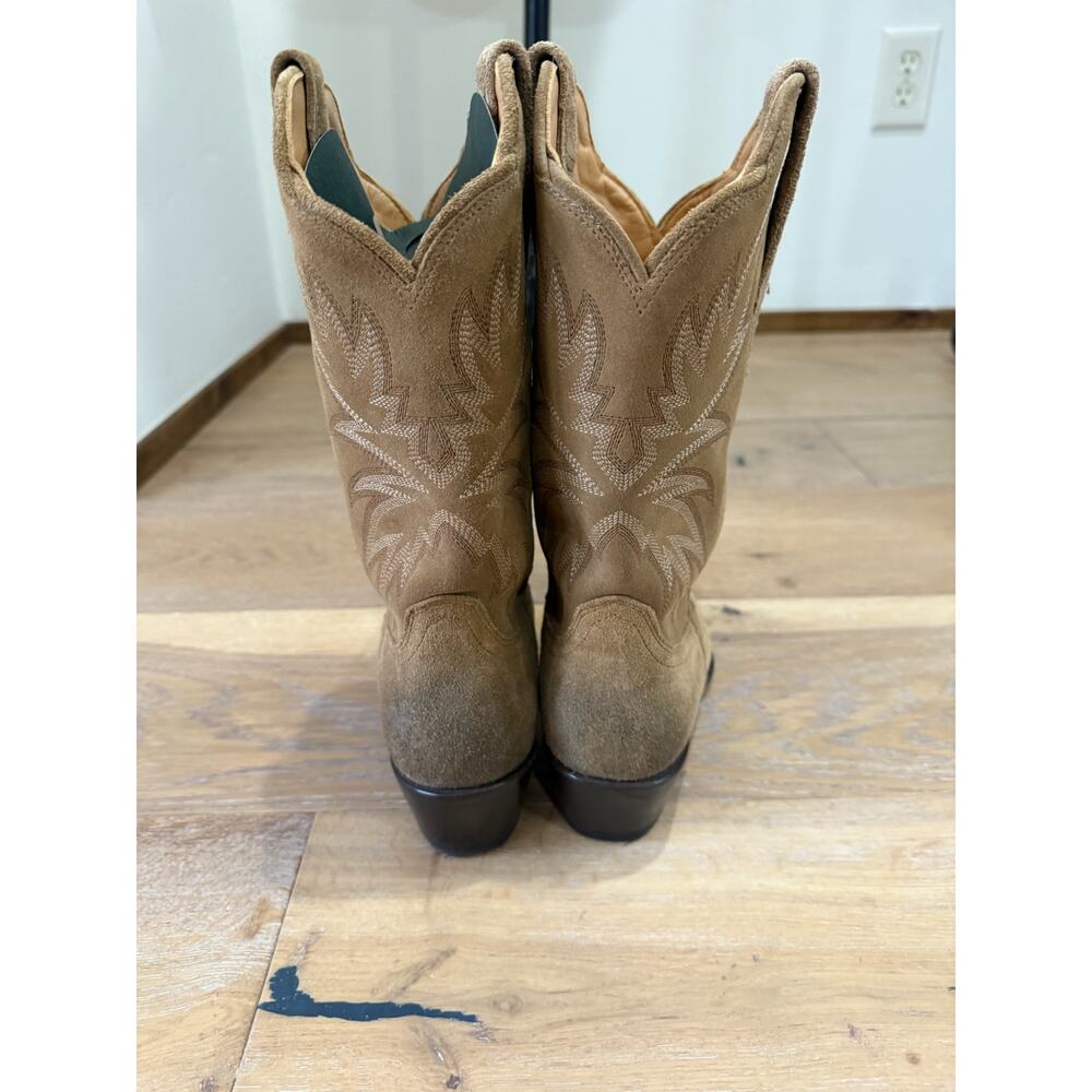 Tecovas Women's 7.5 Cowgirl Boot Cowboy The Sadie Suede Toasted Almond Brown - Picture 7 of 9